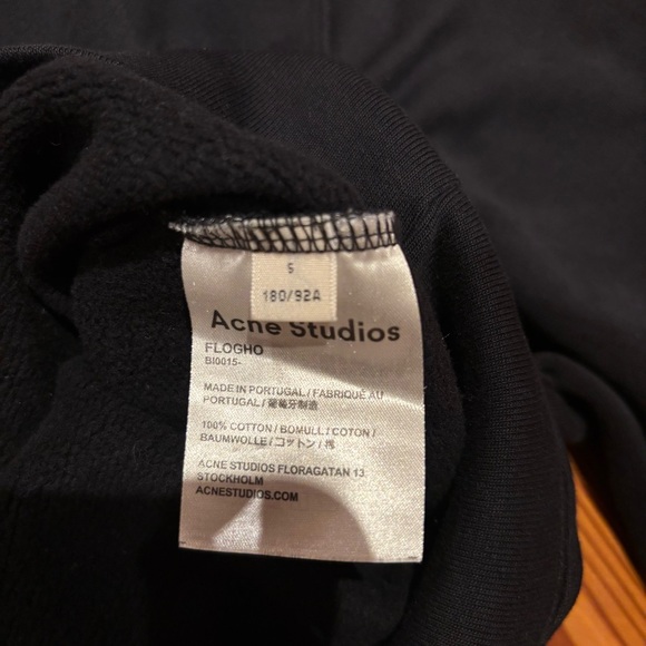 Acne Black Logo Crewneck Men's Sweater - Picture 4 of 4